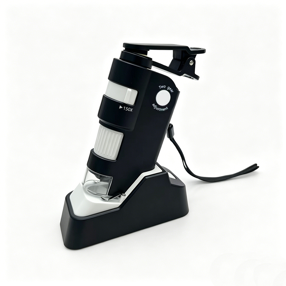 Student printing microscope with base