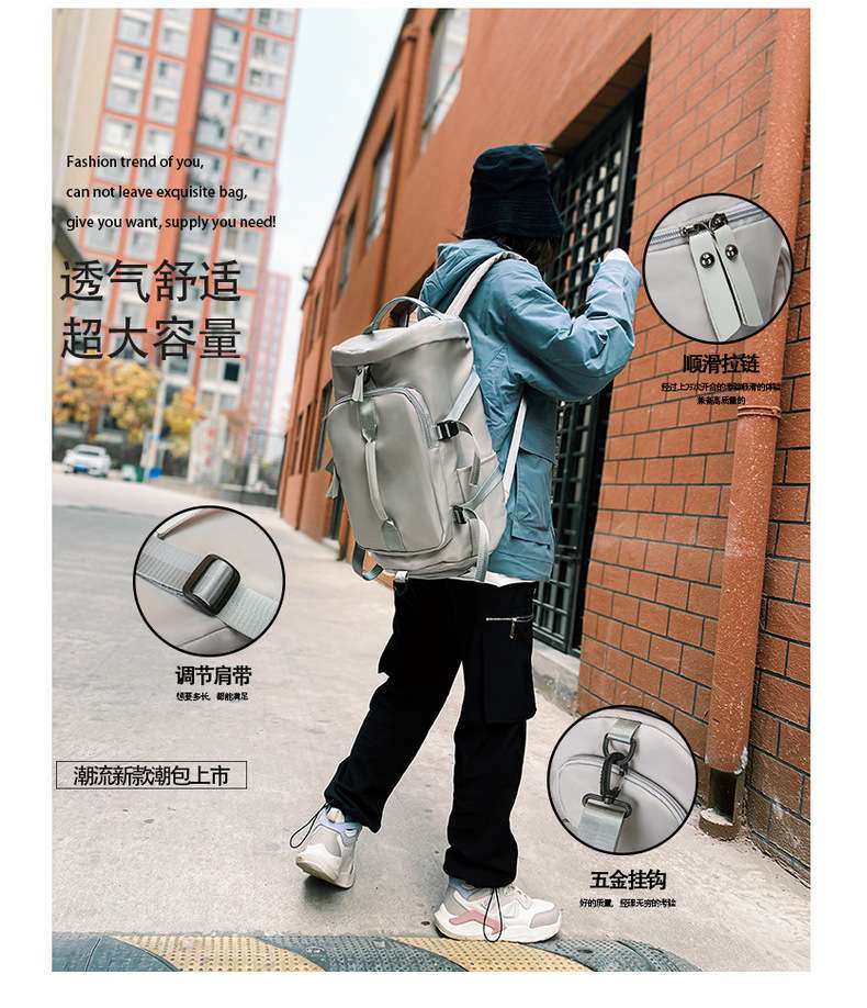 Outdoor sports backpacks, independent shoe compartments, logo printed fitness bags, adjustable dry and wet separation travel bags, backpacks detail image 6