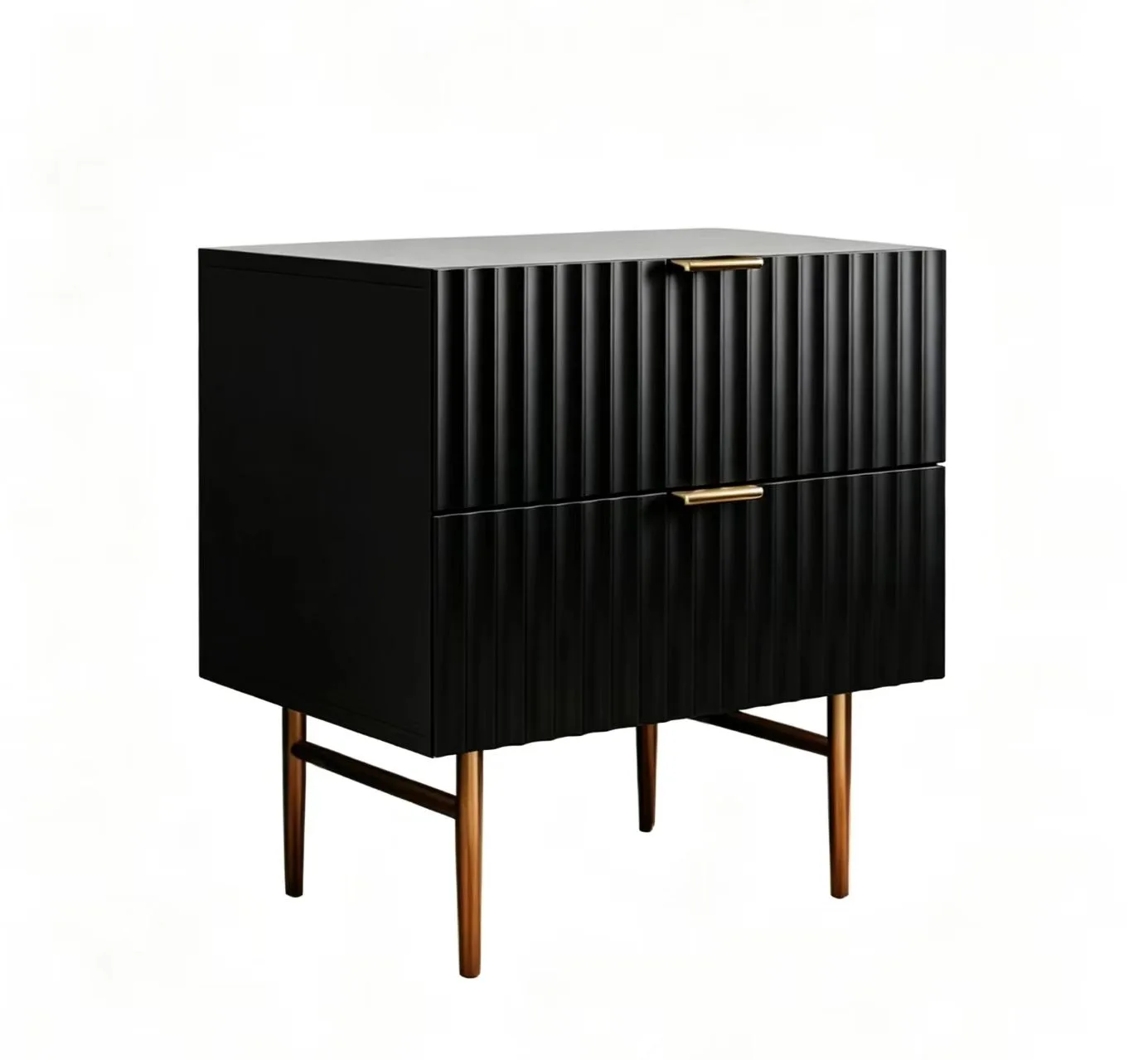 American-style light luxury solid wood bedside table, French-style living room storage cabinet, bedroom storage cabinet, bedside cabinet, MDF solid wood combination, detachable and assemblable detail image 3