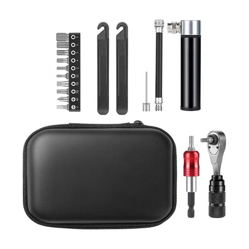 TG-TP8001 bicycle repair tools, combination tools, ratchet wrench inside plum blossom, pump tool, tire prying rod details Picture