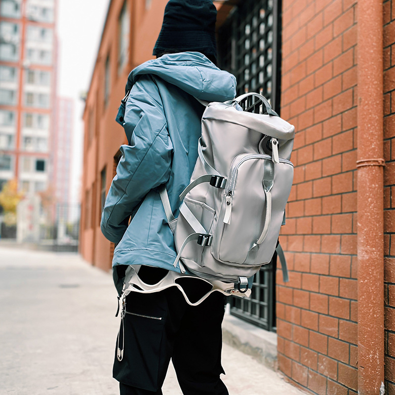 Outdoor sports backpacks, independent shoe compartments, logo printed fitness bags, adjustable dry and wet separation travel bags, backpacks