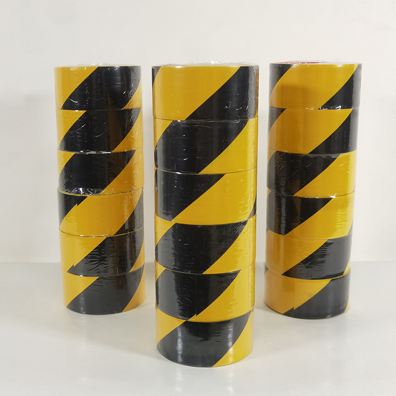 警示地板胶带 高粘度防滑耐磨工业用黄黑条纹胶带4.8cm*30m details Picture