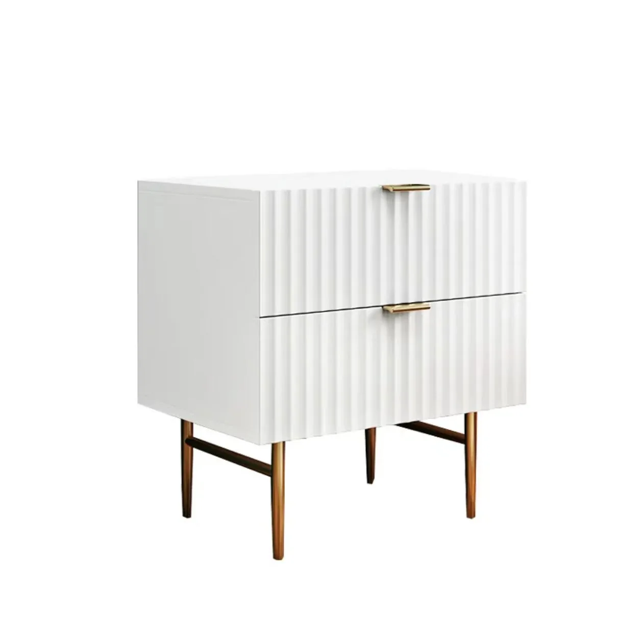 American-style light luxury solid wood bedside table, French-style living room storage cabinet, bedroom storage cabinet, bedside cabinet, MDF solid wood combination, detachable and assemblable detail image 4