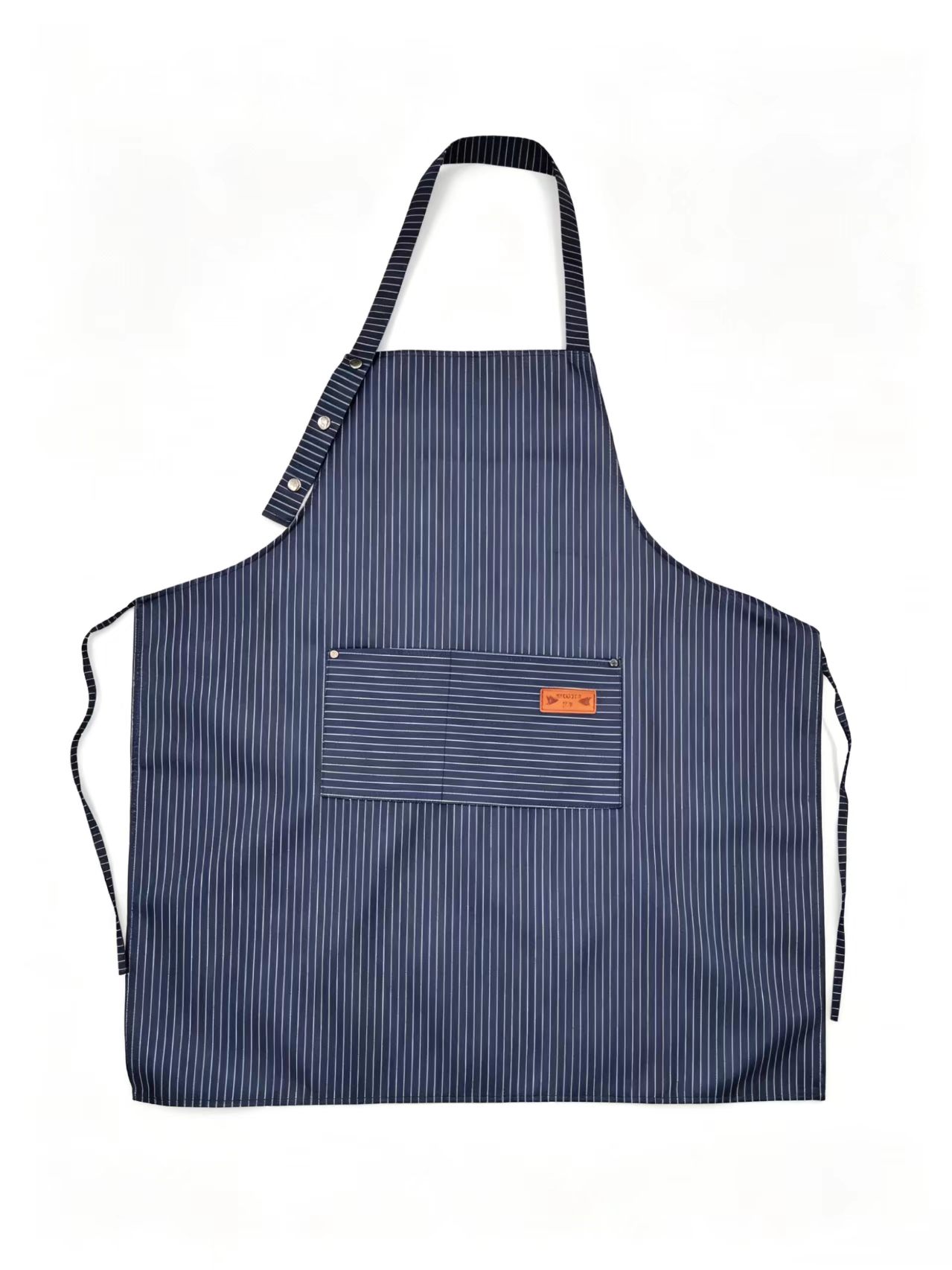 Striped apron, kitchen oil-proof and water-proof, extended lace-up apron