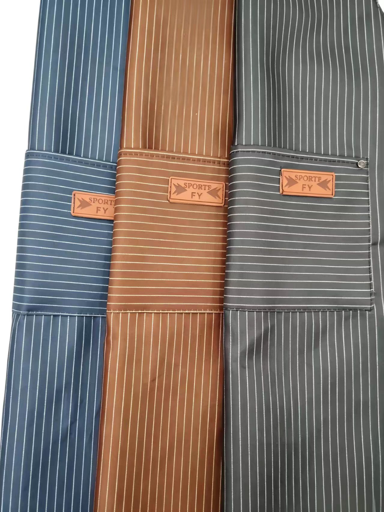 Striped apron, kitchen oil-proof and water-proof, extended lace-up apron Specification image