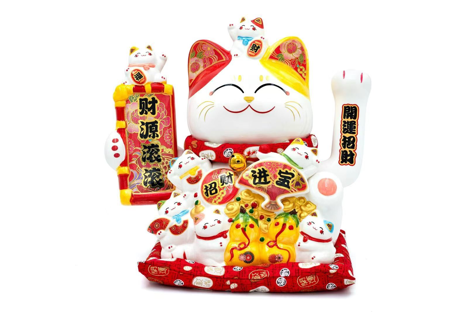 彩色招财猫摆件客厅玄关家居装饰吉祥物陶瓷摆设招财猫招财猫迷你招财猫前台详情图3