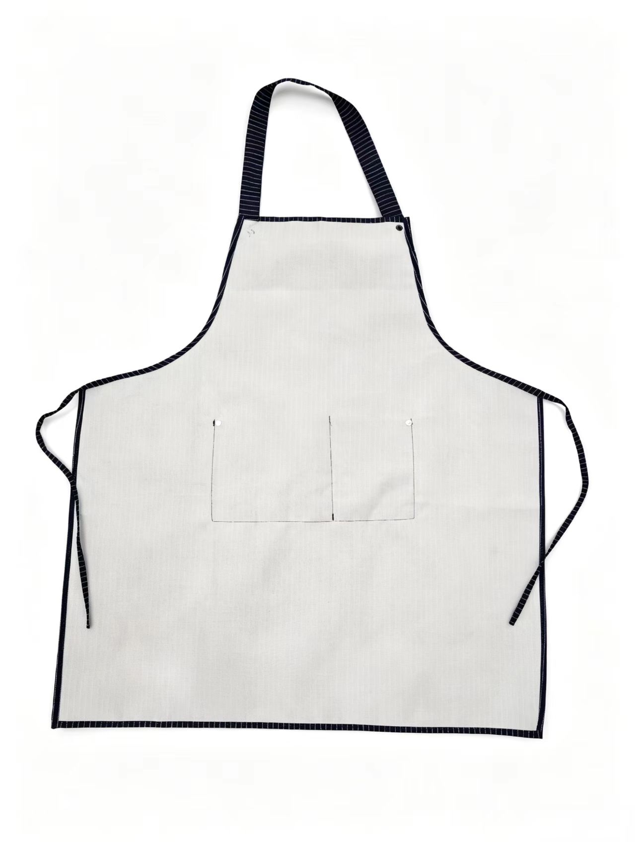 Striped apron, kitchen oil-proof and water-proof, extended lace-up apron details Picture
