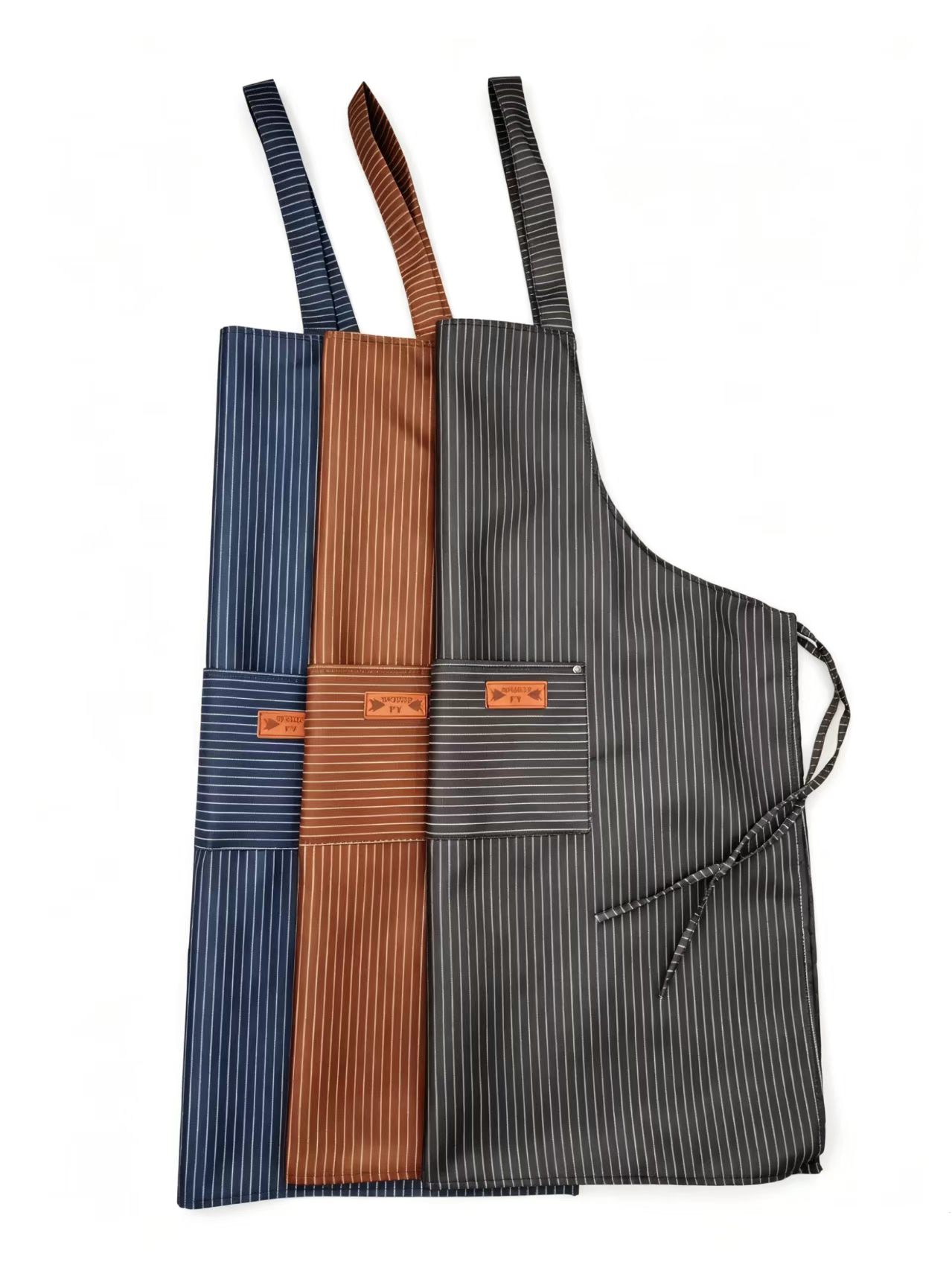 Striped apron, kitchen oil-proof and water-proof, extended lace-up apron Application Scenario