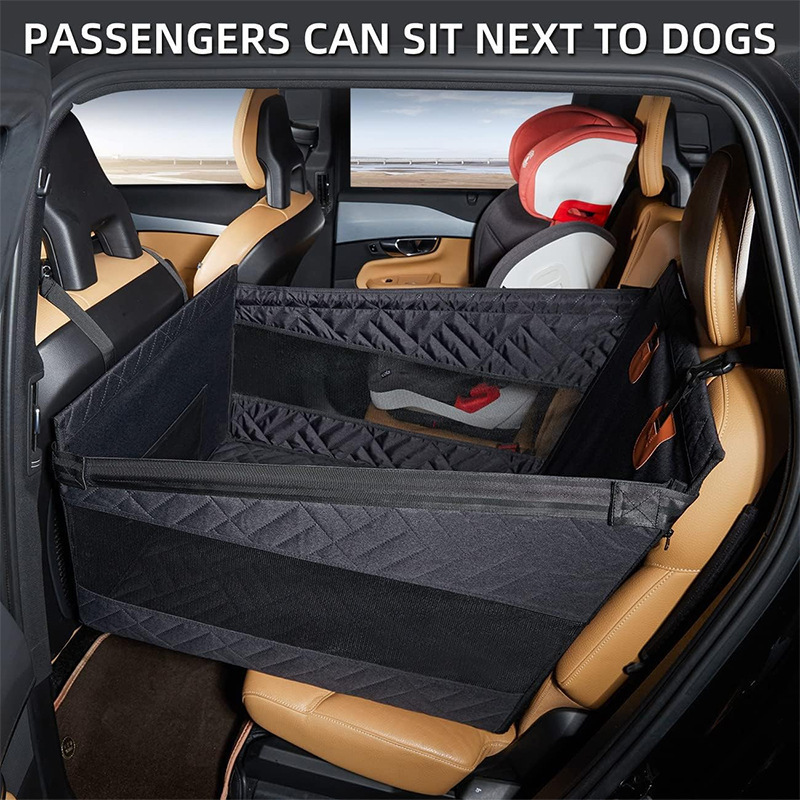 Amazon vehicle pet mat asiento trasero monoplaza cojín de coche parte inferior con banda dura mesh perro azul zi impermeable anti-sucio cojín de perro details Picture