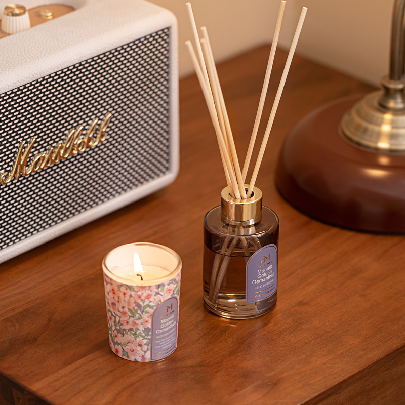 Exquisite gift box of Gardenia and lavender scented candles Specification image
