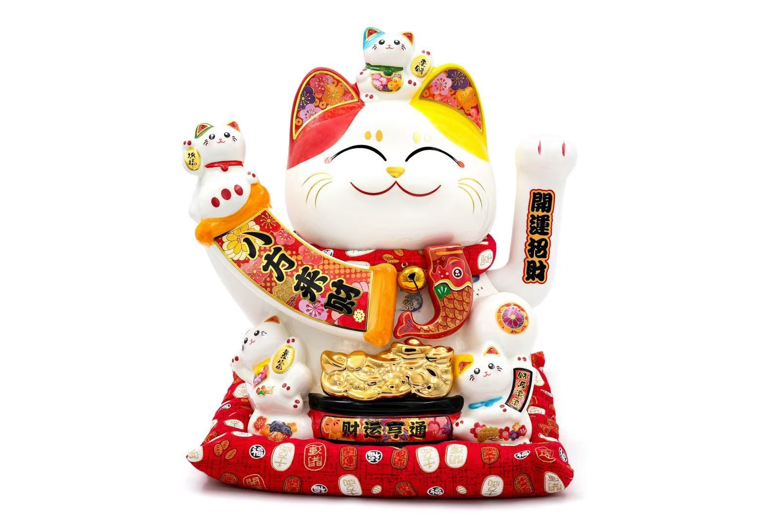 彩色招财猫摆件客厅玄关家居装饰吉祥物陶瓷摆设招财猫招财猫迷你招财猫前台详情图2