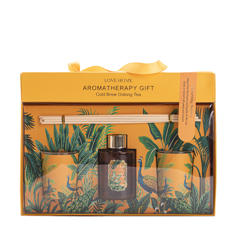 Cold-brewed oolong, jasmine tea scented candle exquisite gift box Item Picture