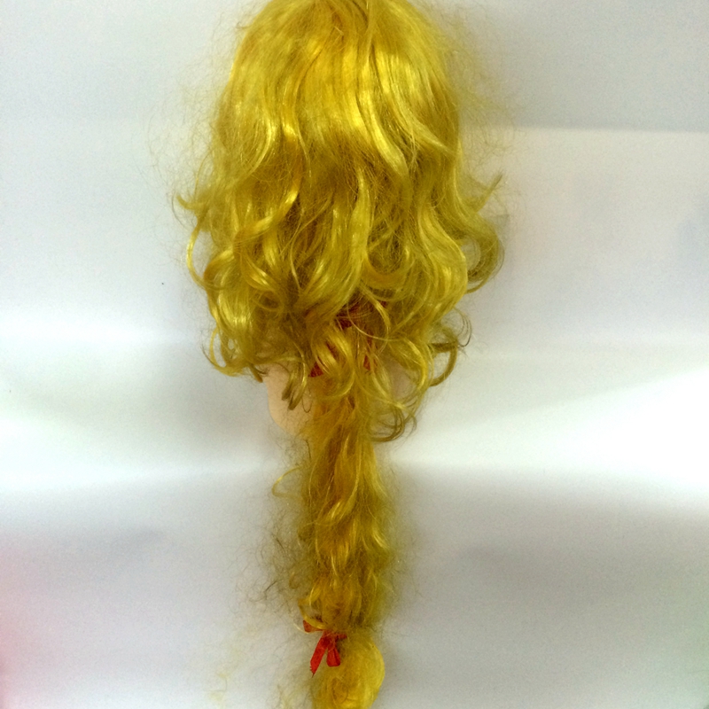 Qanfang festival peluca sombrero amarillo 1m largo princesa grande trenzas peluca cosplay 2213 Application Scenario
