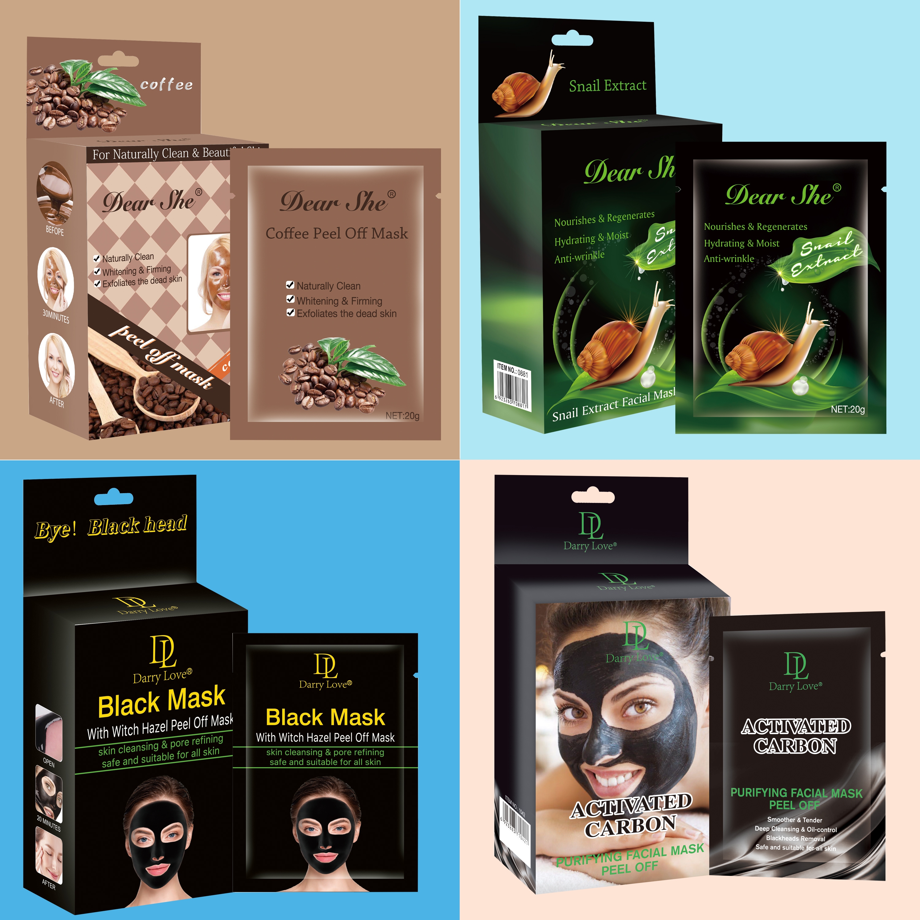 DEAR SHET District Snail Blackhead Nose Mask Box Set Cross-border Foreign Trade Live Streaming Wholesale Item Picture