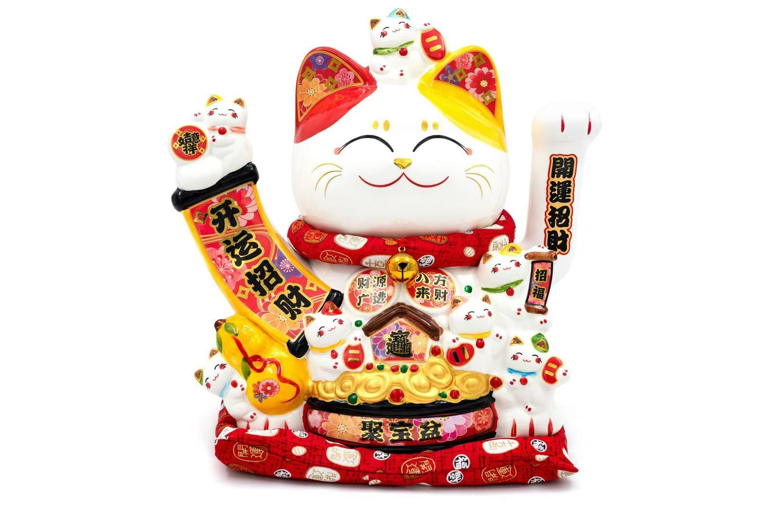 彩色招财猫摆件客厅玄关家居装饰吉祥物陶瓷摆设招财猫招财猫迷你招财猫前台详情图4
