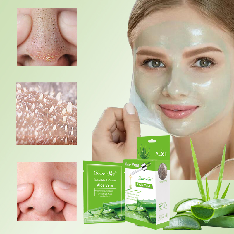 DEAR SHE Aloe Vera Nose Mask Cleans Pores and removes blackheads. Peel-off T-zone care mask Application Scenario