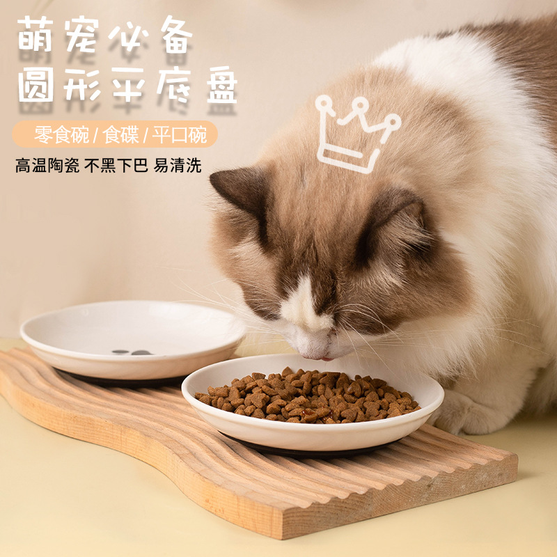 Amazon silicone anti-slip ceramic cat plates, pet cat bowls, cat food, snack cans, plates, kitten food bowls, pet supplies Application Scenario