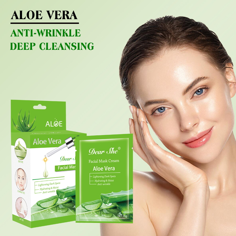 DEAR SHE Aloe Vera Nose Mask Cleans Pores and removes blackheads. Peel-off T-zone care mask