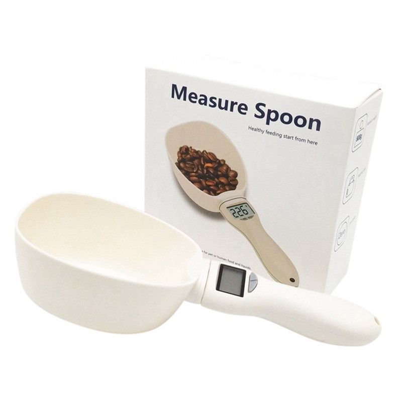 Pet cat food weighing electronic scale, cat and dog pet supplies measuring spoon, cat food and dog food measuring and weighing spoon Specification image