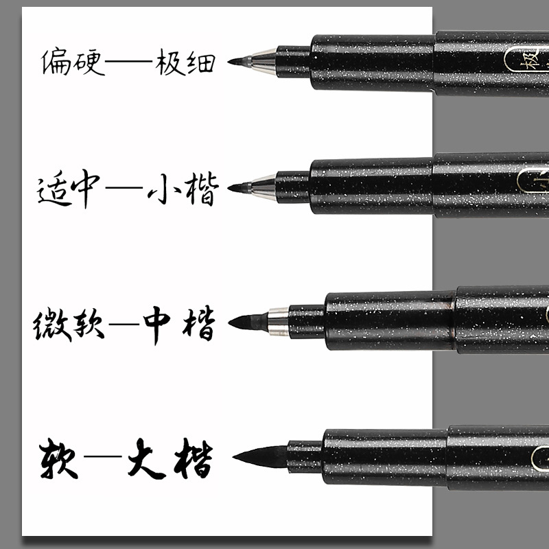 Yamak Elegant Pen English calligraphy practice pen, soft tip, large and small regular script, extremely fine outlining pen, ink can be added soft pen details Picture