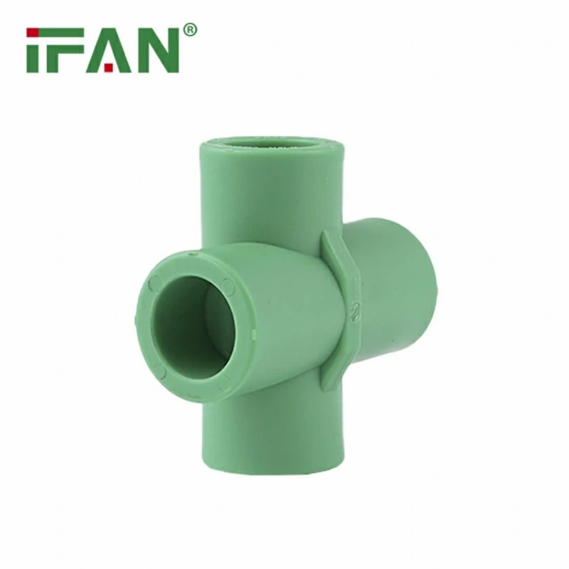 Best-Selling IFAN Green PPR Plastic 4-Way Pipe Fitting Application Scenario