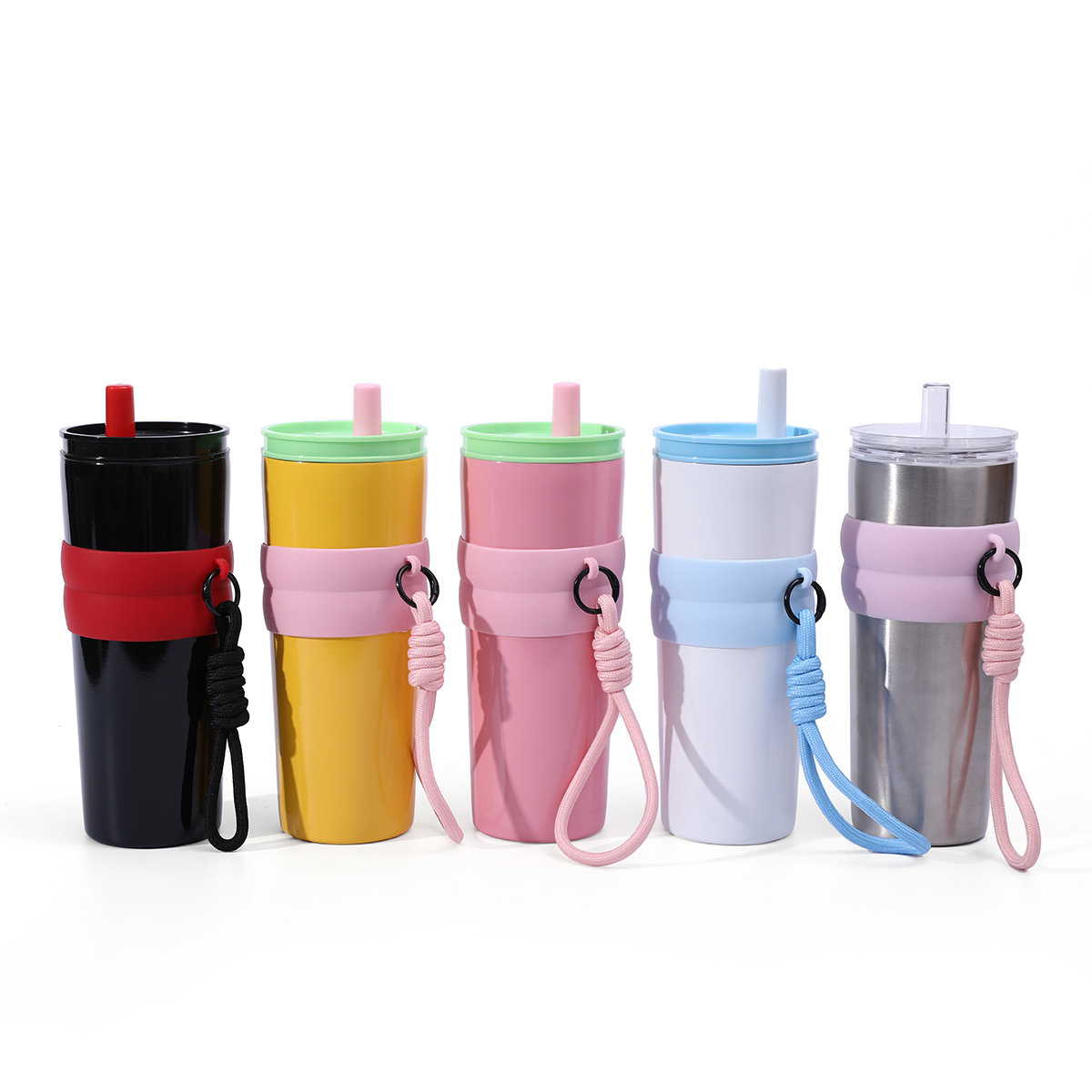 Nuevo sling 304 taza de aislamiento de acero inoxidable de gran capacidad coche taza de pajita con cordón de transporte portátil taza de acompañante taza de agua Application Scenario