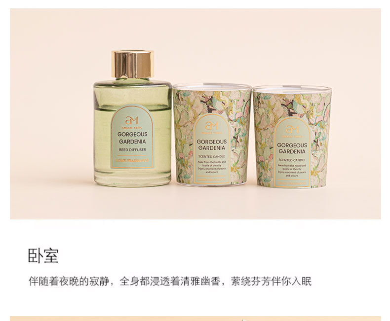 Exquisite gift box of Gardenia and lavender scented candles pic 14