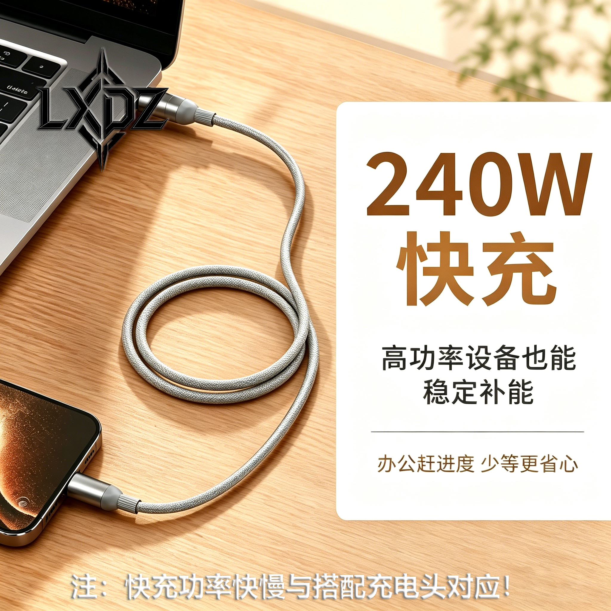 AX-64 grey braided magnetic four-in-one data cable, Android and Apple universal fast charging charger Specification image