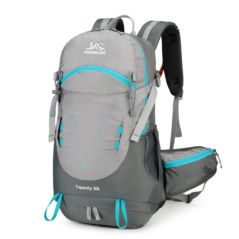 New 30L large-capacity outdoor hiking bag, lightweight and waterproof backpack, men's casual hiking and camping bag details Picture
