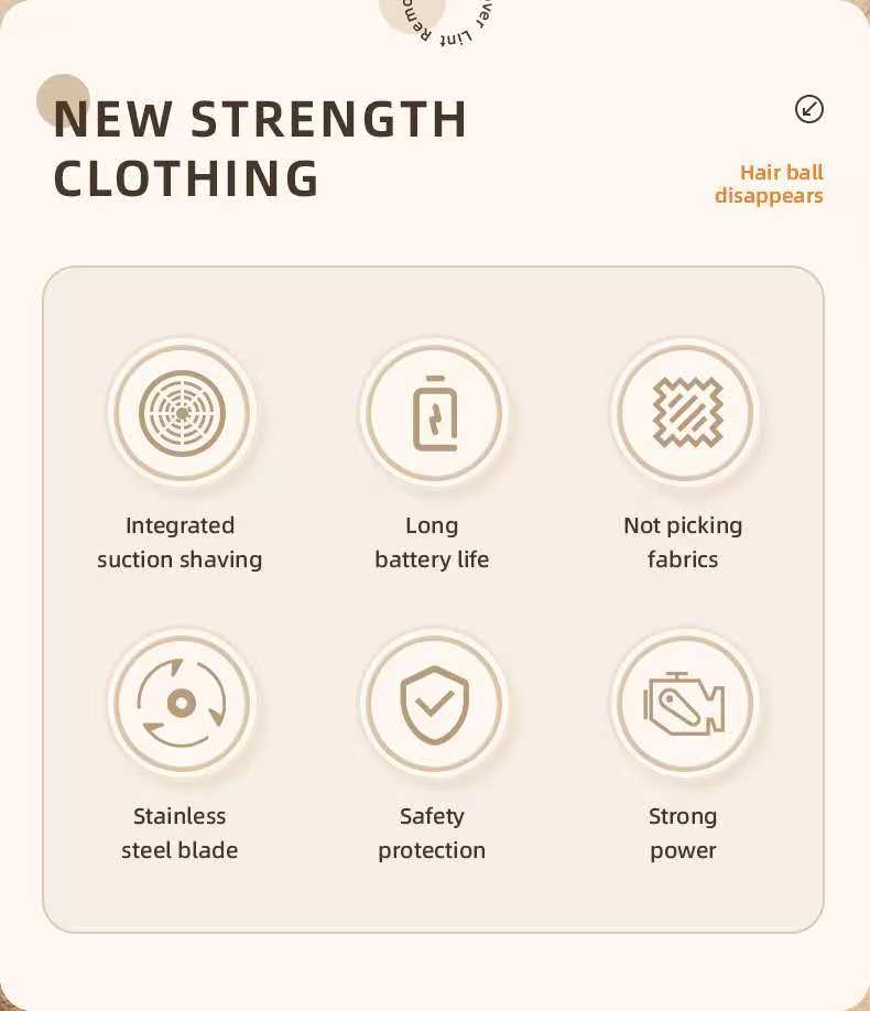 New household hairball trimmer, shaving machine, USB charging, clothing hairball remover, three-level hairball removal adjustment, wholesale foreign clothing detail image 4