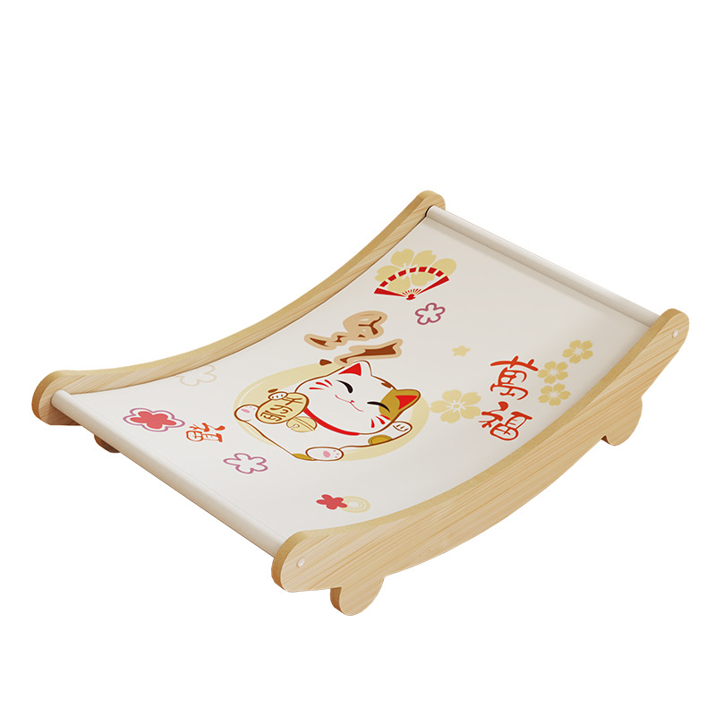 Cross-border moon cat bed, wooden detachable and washable cat scratch board, sleeping pet bed pad, cat bed, all-season suitable cat products Item Picture