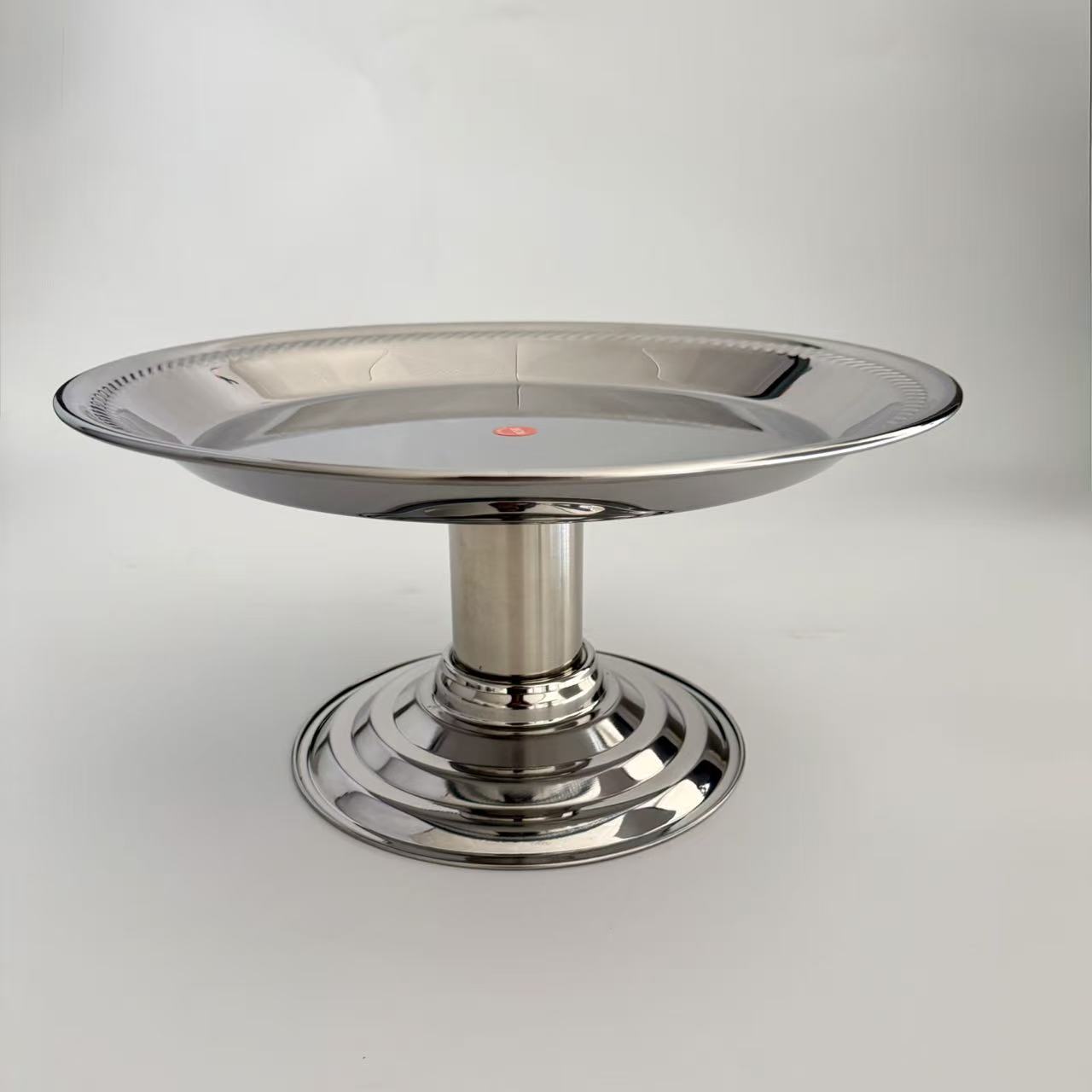 Silver metal mirror-finished square stainless steel tray, silver tray