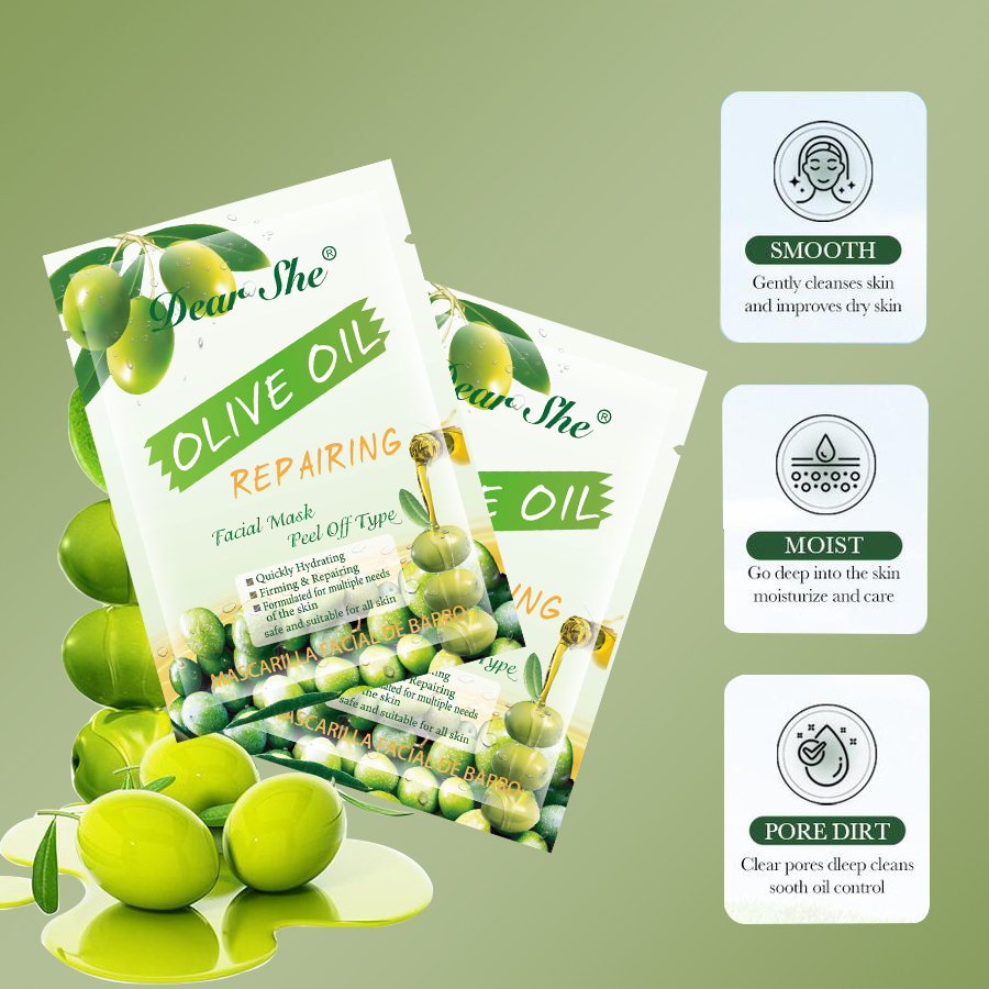 Dear She Olive Peel-off Mask deeply cleanses the face, brightens the skin, hydrates and refines pores details Picture