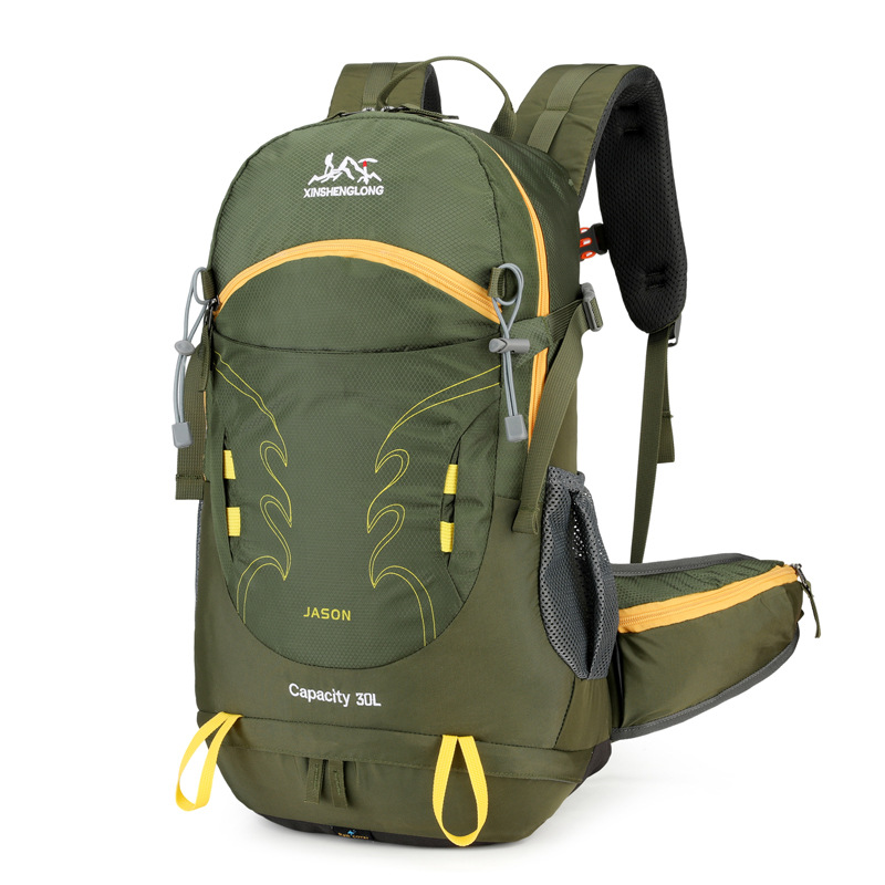 New 30L large-capacity outdoor hiking bag, lightweight and waterproof backpack, men's casual hiking and camping bag