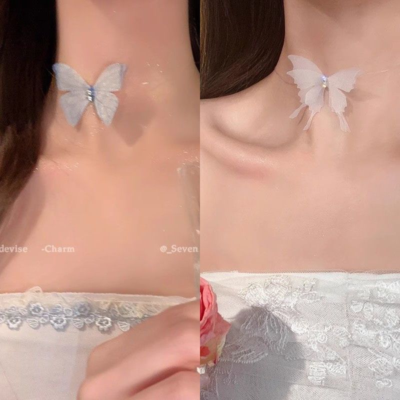 Zhuang Sheng Mengdie ~ Butterfly choker Necklace, Sweet, Cool, Hot Girl, Internet celebrity, Cold style Zhuang Sheng Mengdie ~ Butterfly choker Necklace, Sweet, Cool, Hot girl, Internet celebrity, cold style on Instagram, Zhuang Sheng Mengdie Item Picture