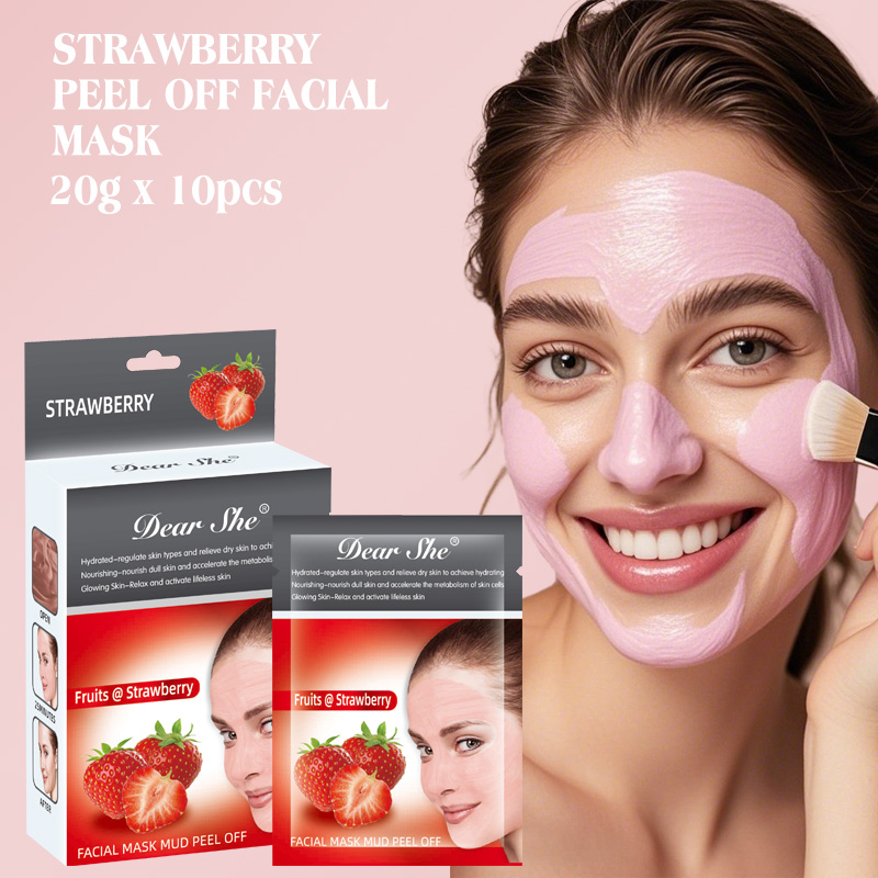 DEAR SHE Strawberry Moisturizing Mask: Moisturizing, Hydrating, Brightening complexion. Cross-border factory wholesale
