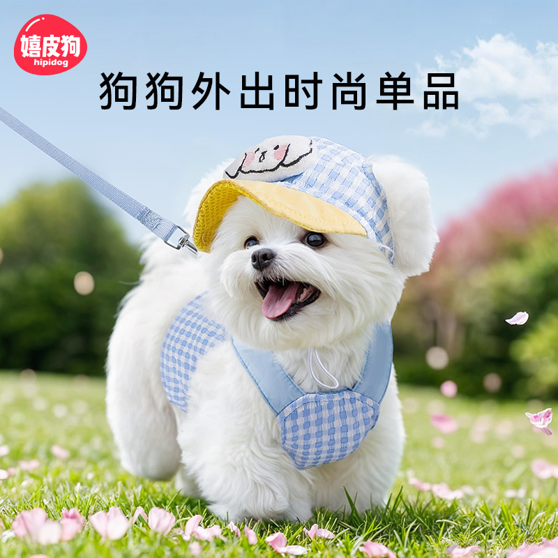 New dog outdoor chest and back straps, leashes, small and medium-sized dogs, teddy cats, dog walking leashes, pet leashes, dog supplies Specification image