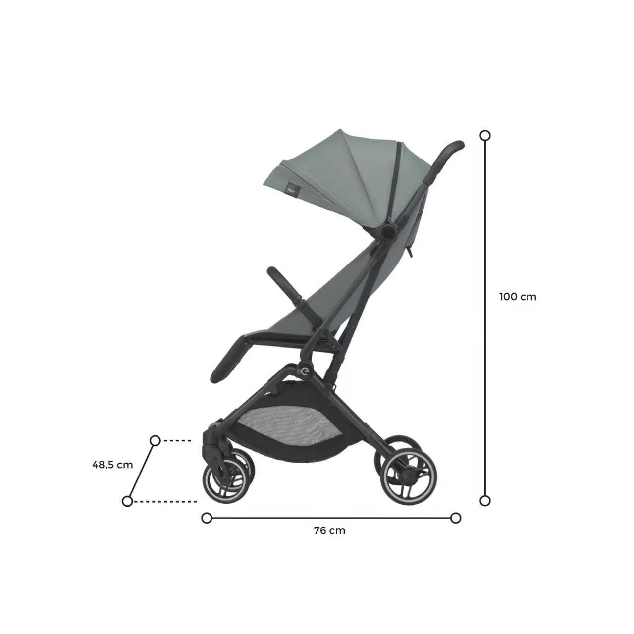 Carbon fiber baby stroller with one-click retraction, suitable for boarding planes. Lightweight stroller with foot covers detail image 2