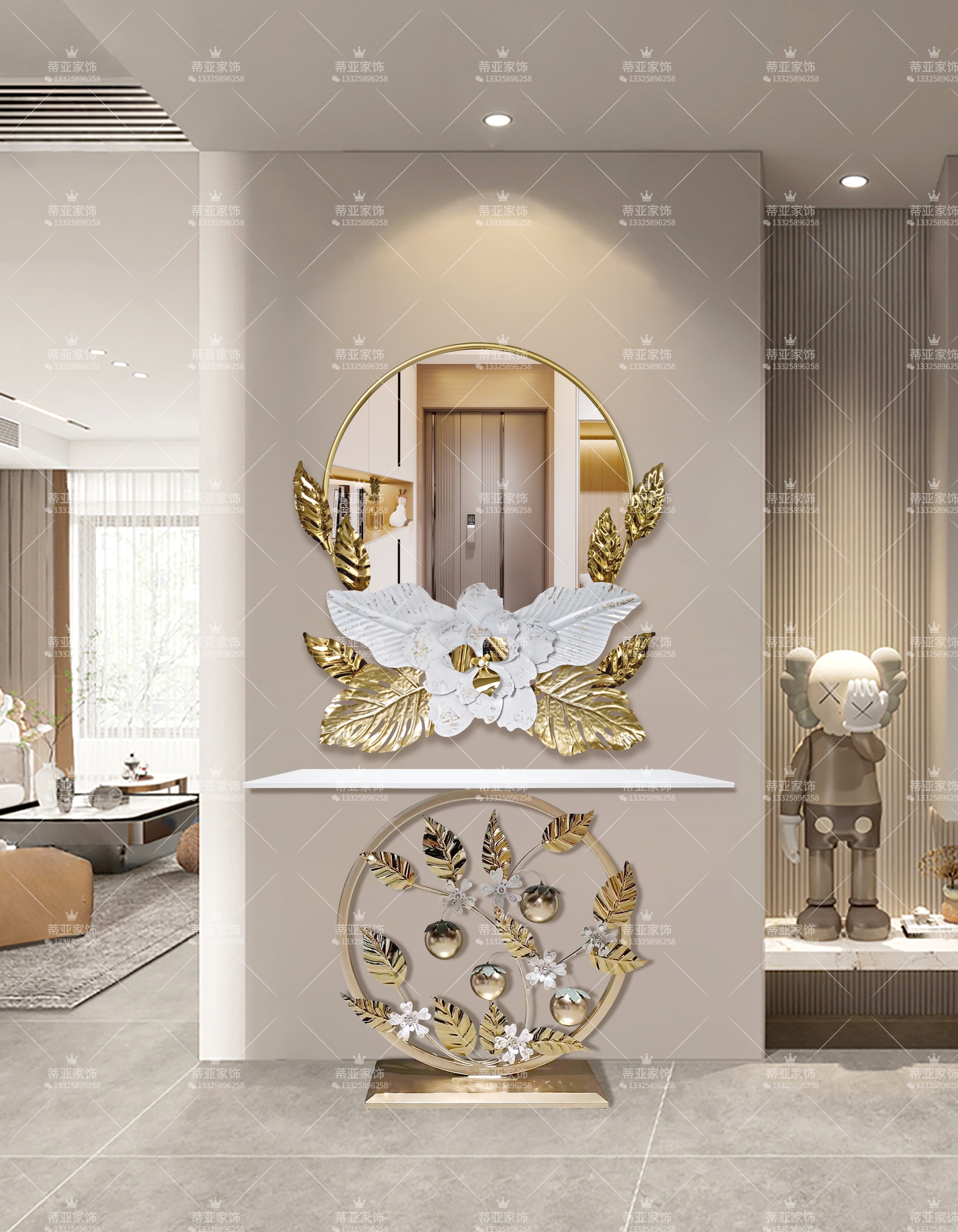 جدران حديدية معدنية مزخرفة بجدار 093836412 Specification image