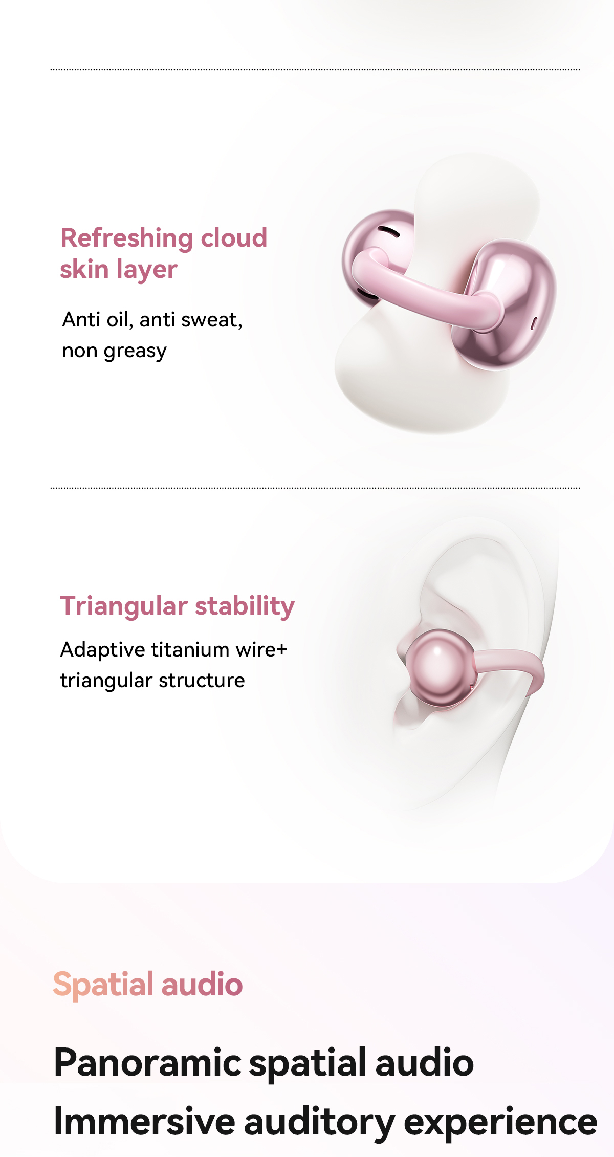 XTAURI M161 Earbuds 2-in-1 LED Fill Light Makeup Mirror蓝牙耳机 pic 9
