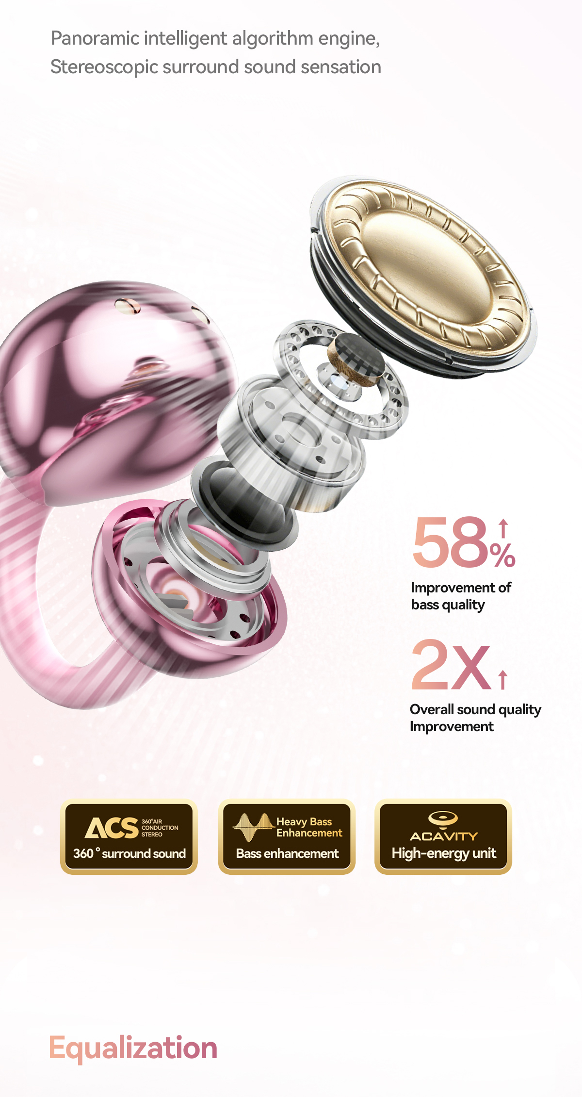 XTAURI M161 Earbuds 2-in-1 LED Fill Light Makeup Mirror蓝牙耳机 pic 10