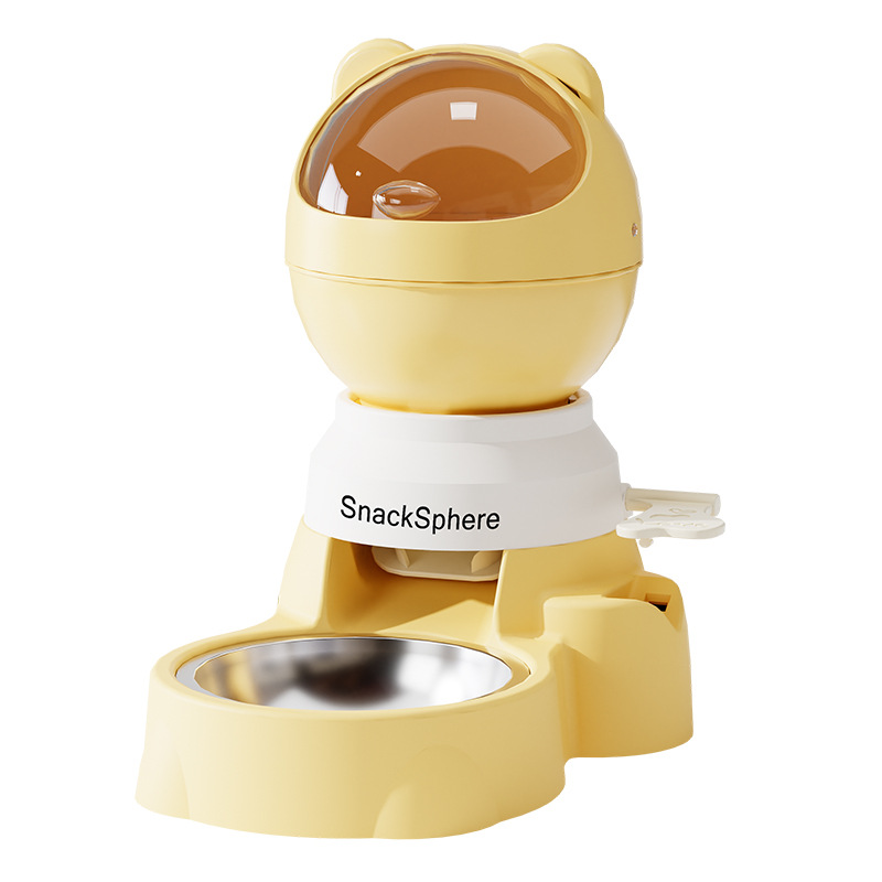 Cat automatic feeder, dog large-capacity automatic feeder, press-type quantitative educational dog bowl, cat bowl Item Picture