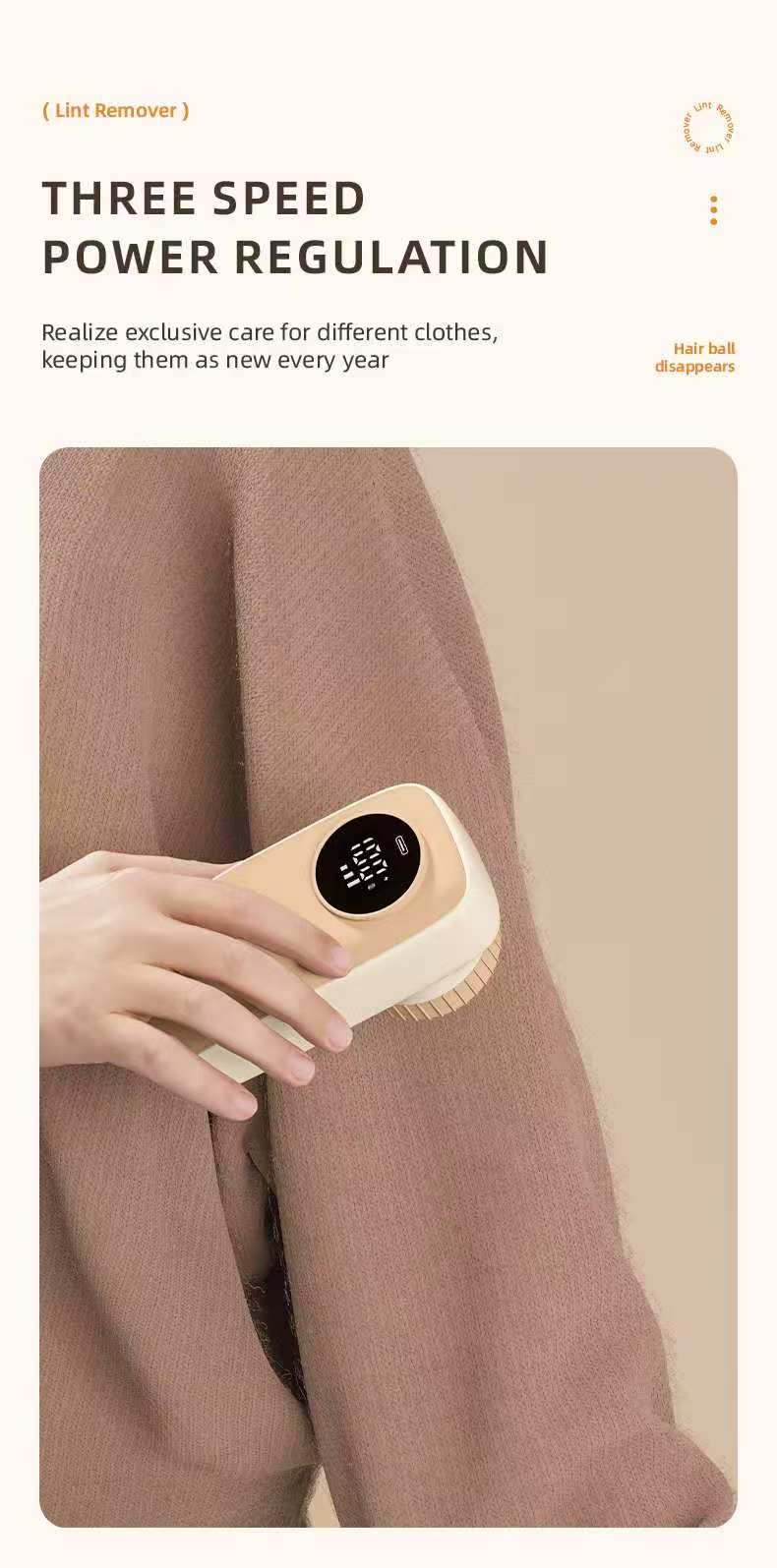 New household hairball trimmer, shaving machine, USB charging, clothing hairball remover, three-level hairball removal adjustment, wholesale foreign clothing detail image 2
