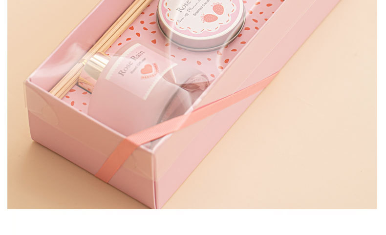 ROSERAIN, rosa rosa, rosa roja vela perfumada aromática caja de regalo delicada pic 2