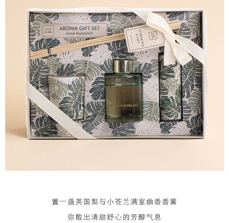 迷雾森林,栀子花与百合香薰香氛蜡烛精致礼盒详情12