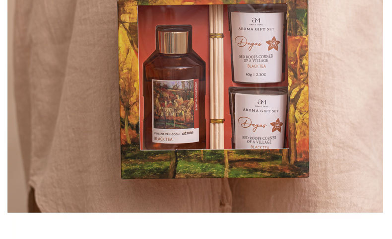 Iris pino blanco té negro ámbar lavanda vainilla naranja aromaterapia velas perfumadas caja de regalo exquisita pic 2