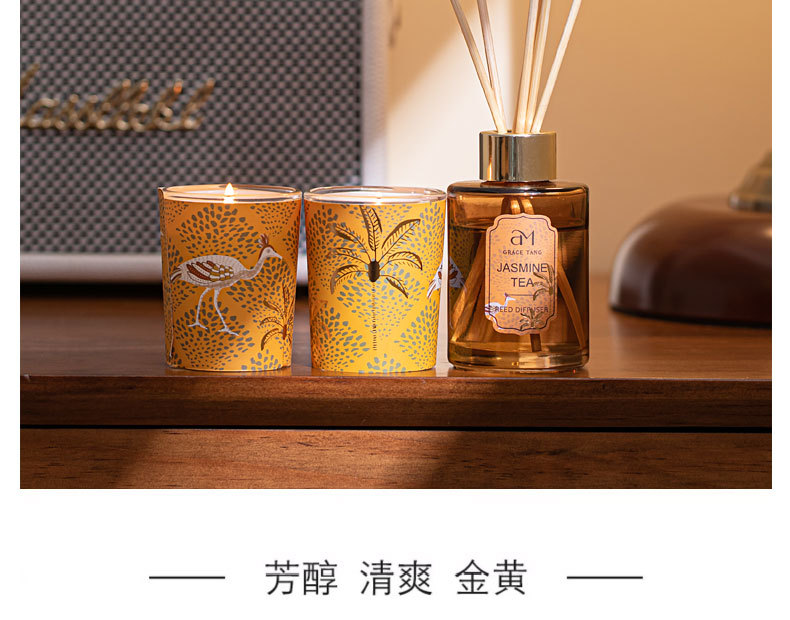 Cold-brewed oolong, jasmine tea scented candle exquisite gift box pic 8