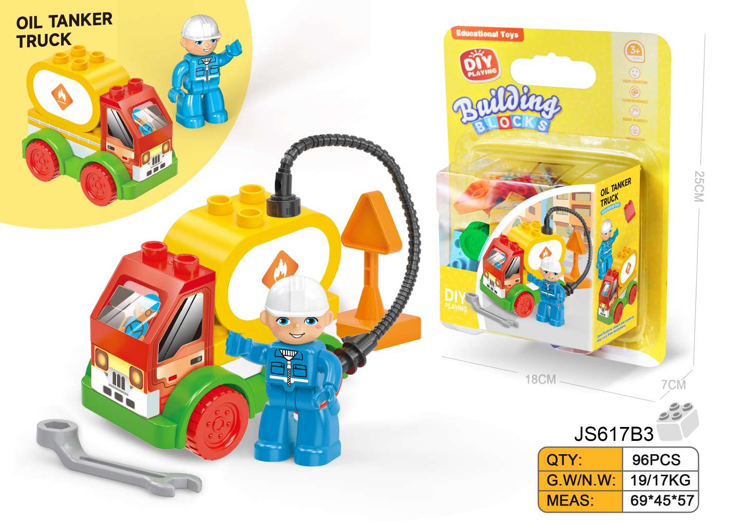 TL72557DIY Creative Tanker Compatible with Lego Desktop Large Block Educational Puzzle (12PCS) Application Scenario