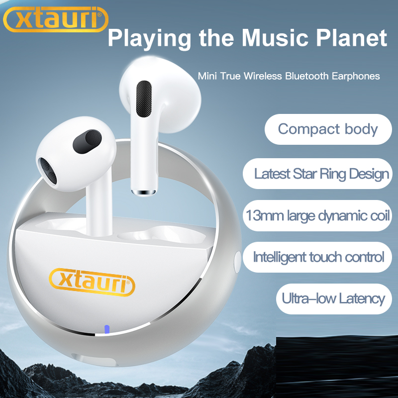 XTAURI Fashionable Spherical Metal Casing Wireless Earbuds 
