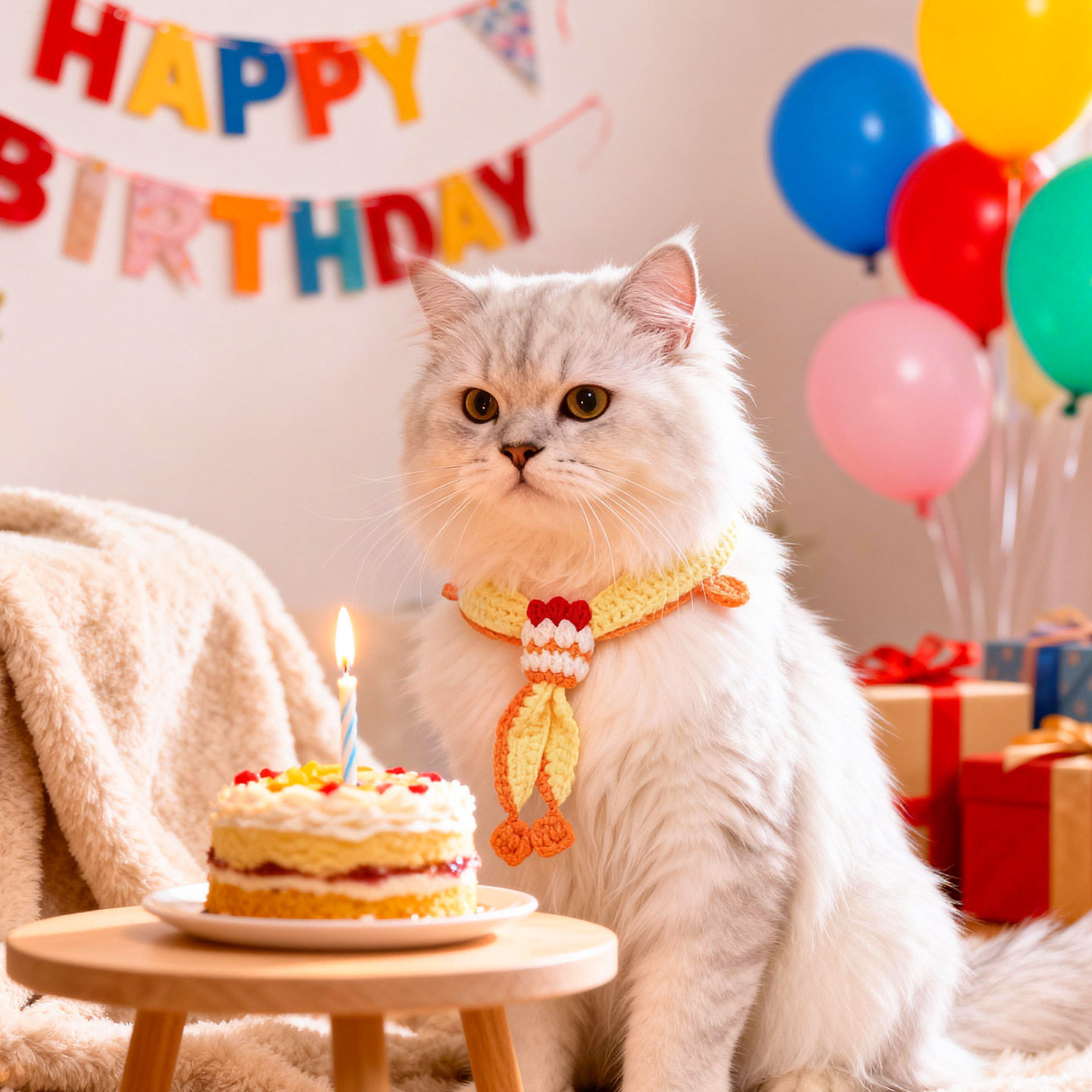 Cat and dog scarves, birthday decorations, New Year clothes, accessories, cakes, hats, bibs, pet cats, saliva wipes Application Scenario